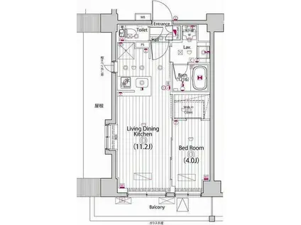 ガーラ・プレシャス横浜鶴見(1LDK/5階)の間取り写真