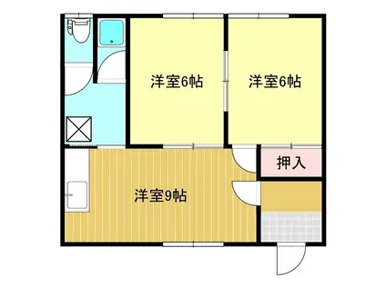 桑原ビル(2DK/2階)の間取り写真