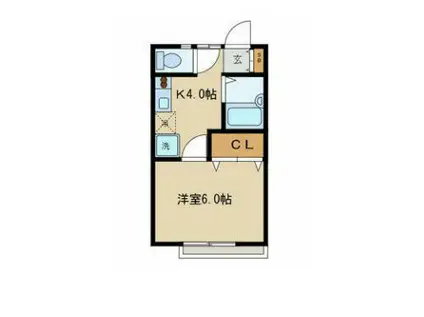 HOUSE HORI(1K/2階)の間取り写真