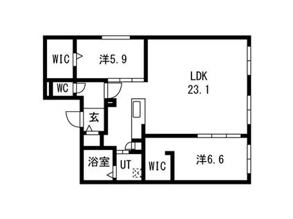 CIEL北11条(2LDK/2階)の間取り写真