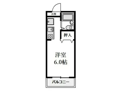 アーバンライフ秋山(1K/2階)の間取り写真