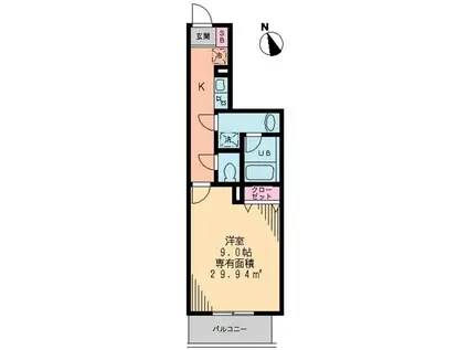 T`S GARDEN 葛西(1K/5階)の間取り写真