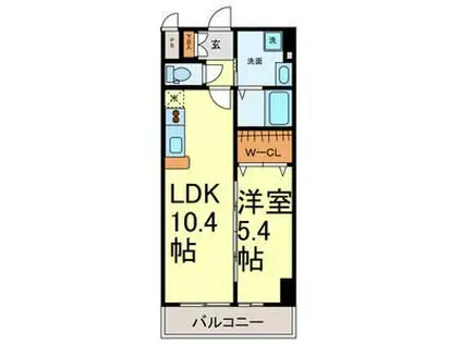 マイアトリア栄(1LDK/6階)の間取り写真