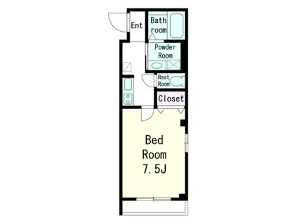 ベルジュ ノワ(1K/3階)の間取り写真