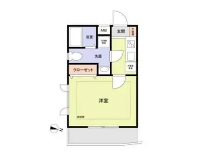 ピアコートTM練馬春日町弐番館(1K/1階)の間取り写真