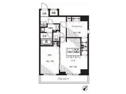 メインステージ入谷II(2LDK/10階)の間取り写真