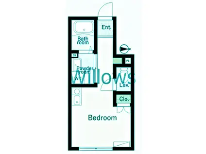 ラティス高井戸(ワンルーム/1階)の間取り写真