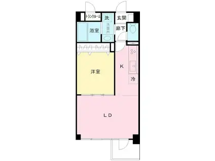 KEYAKI GARDEN(1LDK/4階)の間取り写真