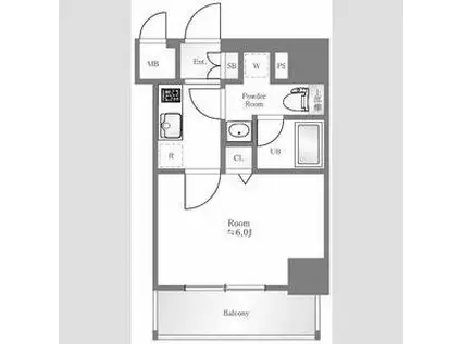 LEA MARKS横濱東館(1K/7階)の間取り写真