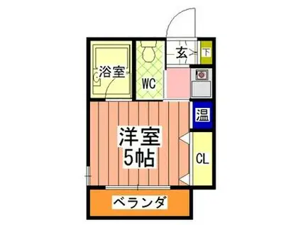 ルミエール城山(ワンルーム/3階)の間取り写真