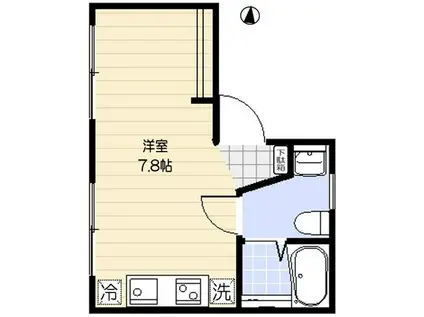 レオリオ(ワンルーム/4階)の間取り写真