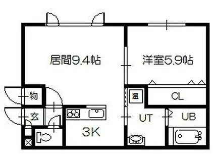 PEZITE(1LDK/2階)の間取り写真