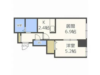 K-MS(1LDK/10階)の間取り写真