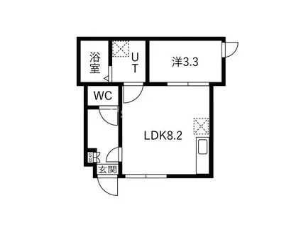 仙台前ルート(1LDK/1階)の間取り写真