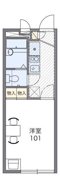 レオパレスHAL(1K/2階)の間取り写真