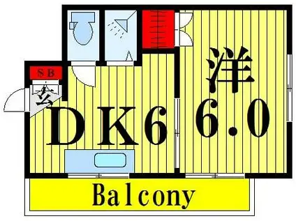 アイビーハイツ(1DK/3階)の間取り写真