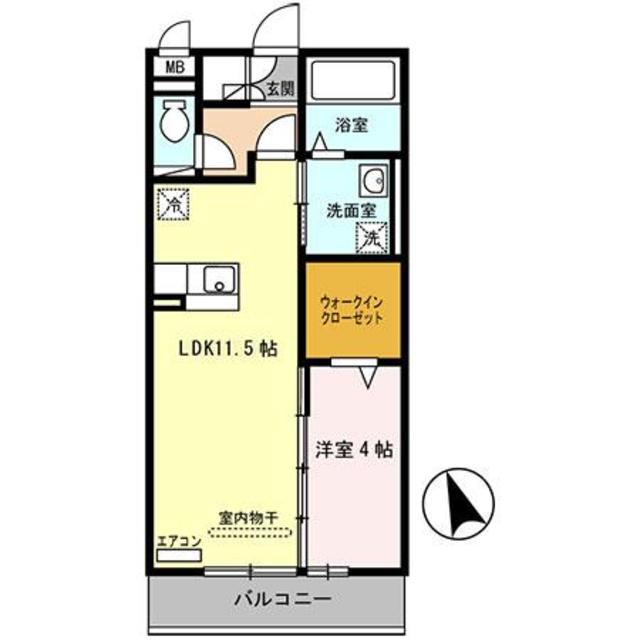 エトワール(1LDK/1階)の間取り写真
