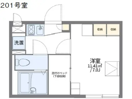 レオパレスタウンコートII(1K/2階)の間取り写真