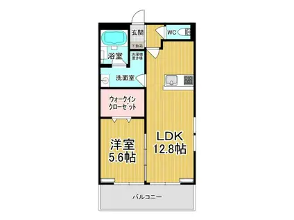 COURT RIZIERE(1LDK/1階)の間取り写真