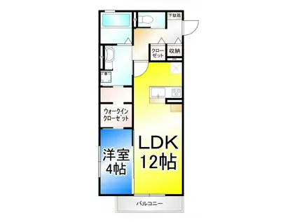 パルメゾン(1LDK/2階)の間取り写真