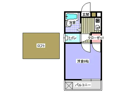 トイボックス(1K/2階)の間取り写真