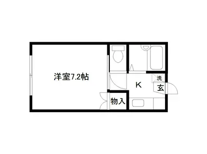 ページェントハウス(1K/2階)の間取り写真