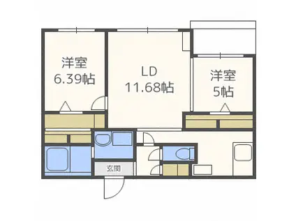 C-SELECTION STELLAI(2LDK/3階)の間取り写真