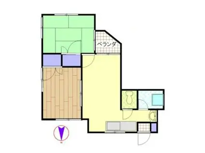 アートフル百合丘(2LDK/2階)の間取り写真