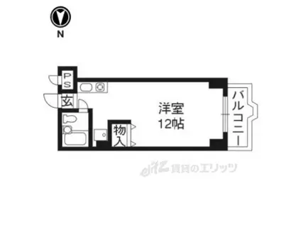 サンハイツ西京極(ワンルーム/3階)の間取り写真