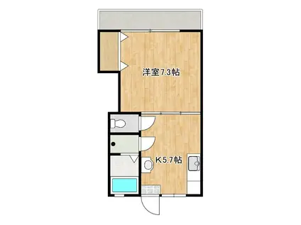 新南部ロイヤルハイツ(1DK/3階)の間取り写真