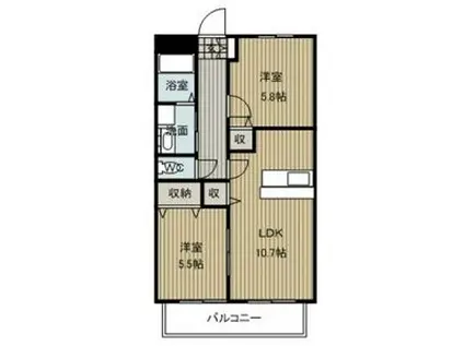 プリマヴェーラ(2LDK/3階)の間取り写真