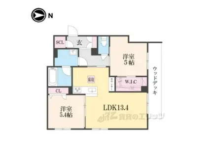 シャーメゾンTG VIA SOLE(2LDK/1階)の間取り写真