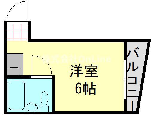 ビスタ加美(ワンルーム/4階)の間取り写真