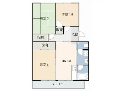 メゾンタカクラ(3DK/3階)の間取り写真
