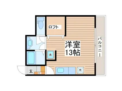 ロフティー(ワンルーム/7階)の間取り写真