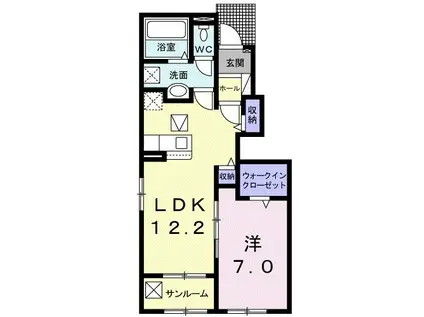 ソフィア島村PRIMO(1LDK/1階)の間取り写真