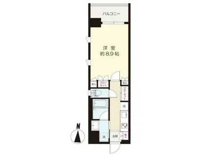 フェリシア(1K/5階)の間取り写真