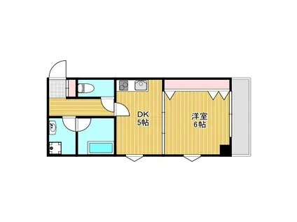 シャノアール(1DK/3階)の間取り写真