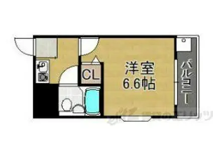 プレスト下新庄(1K/3階)の間取り写真