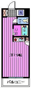 ノースピアR(ワンルーム/1階)の間取り写真