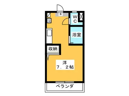 OSティアラ(ワンルーム/2階)の間取り写真