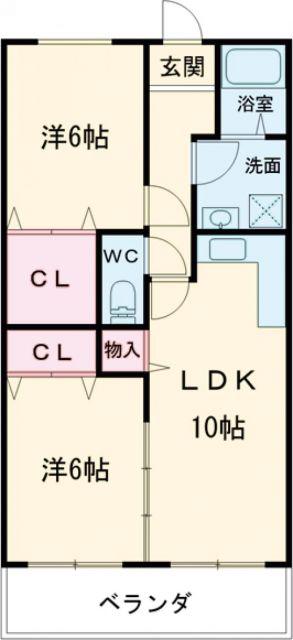 PEAR HOUSE(2LDK/1階)の間取り写真
