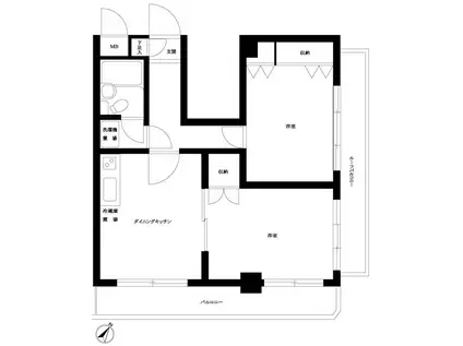 ルーブル白金(2DK/5階)の間取り写真