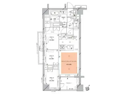 OPUS RESIDENCE MEGURO SENZOKU(3LDK/1階)の間取り写真