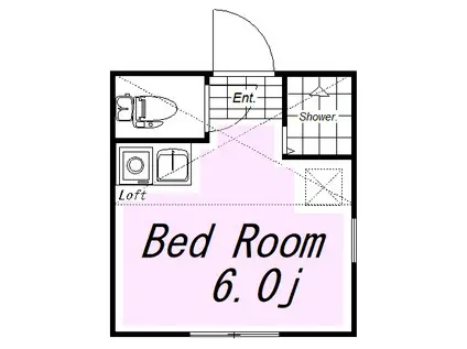 ユナイト末吉メリーランド(ワンルーム/2階)の間取り写真