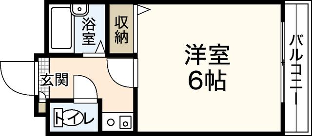 ステップワン(1K/2階)の間取り写真