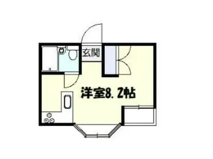 JLBグランエクリュ上野桜木(ワンルーム/4階)の間取り写真