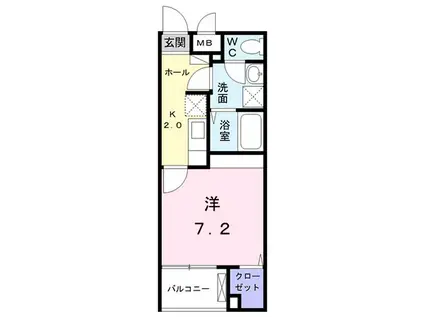 フェリーチェ町田(1K/1階)の間取り写真