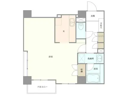 アメラックスビル(1K/4階)の間取り写真