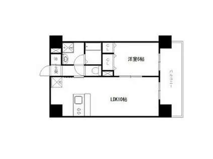 シティ スパイヤ新神戸(1LDK/6階)の間取り写真